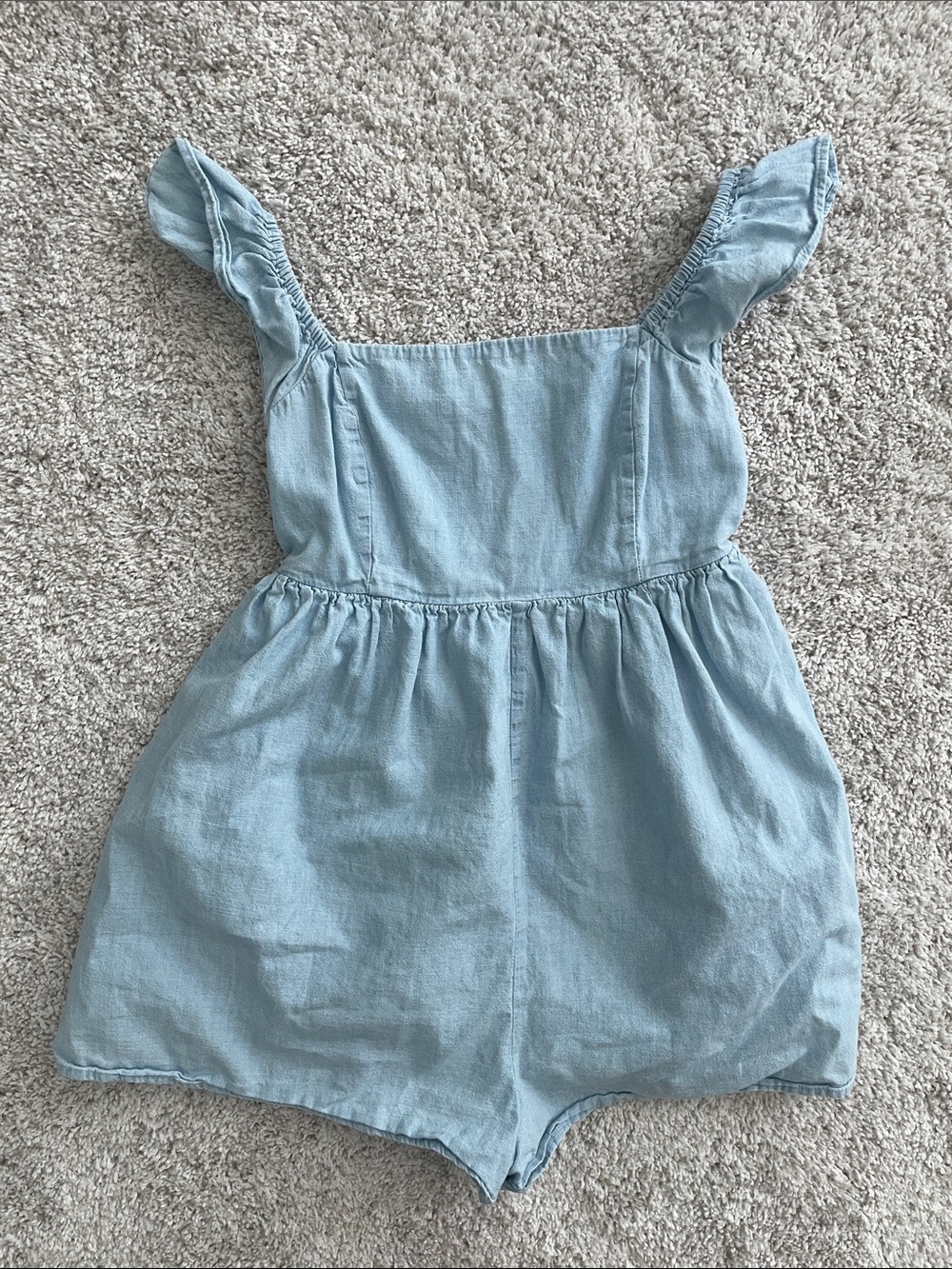 American Eagle Outfitters Light Blue Denim Romper